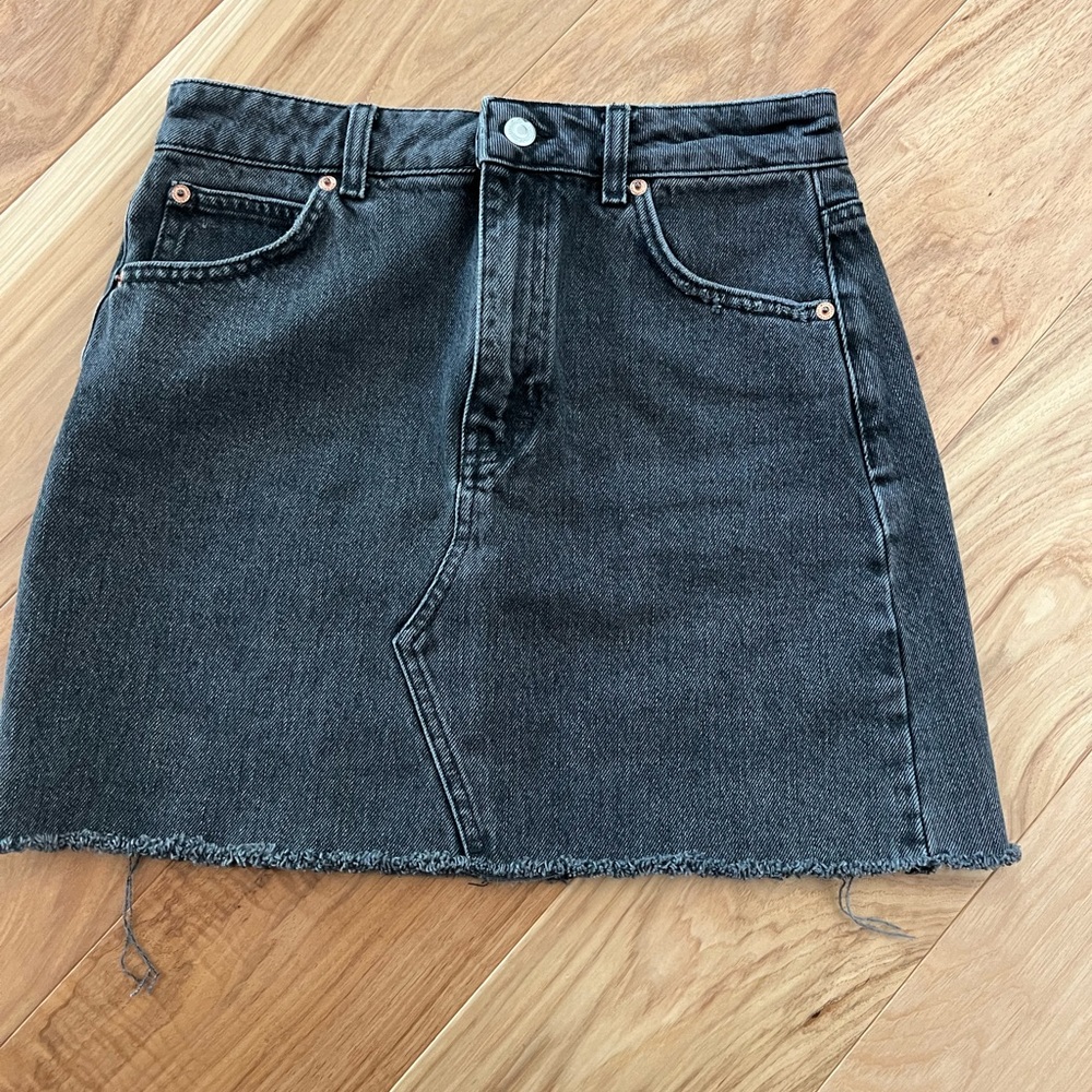 Topshop Black denim skirt